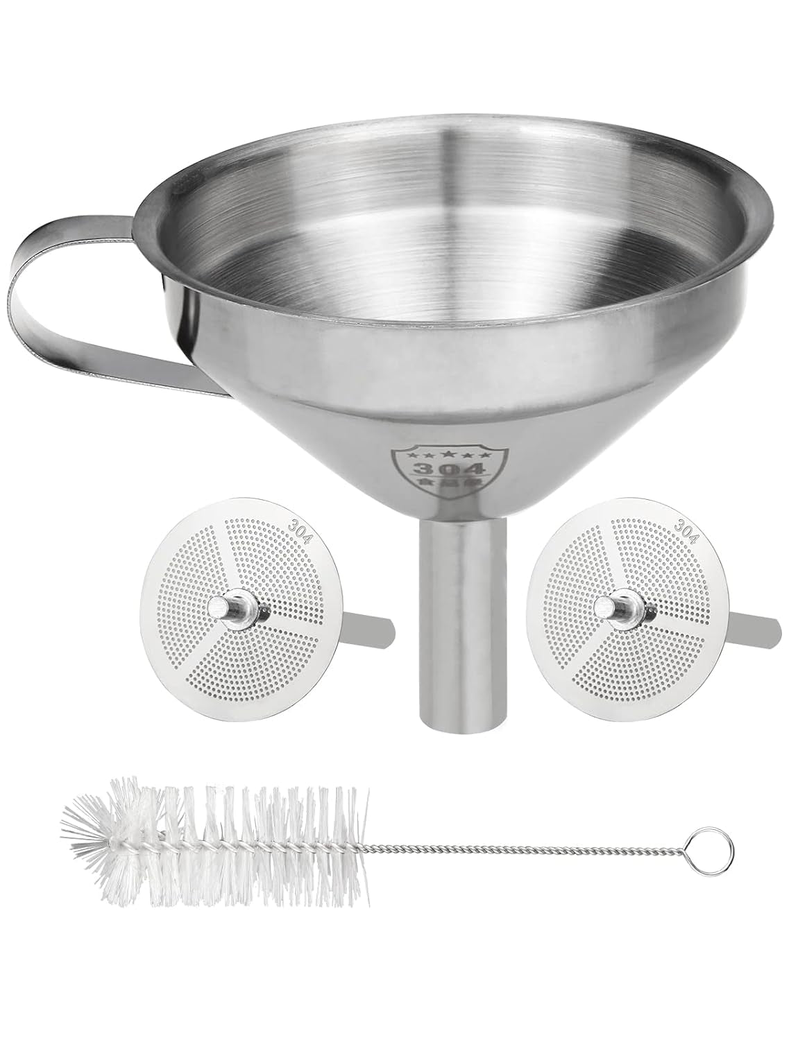 Resin Filter Funnel, Stainless Steel Funnel with Strainer & Brush | for Filtering and Recycling 3D Printer UV SLA/DLP/LCD Photosensitive Resins
