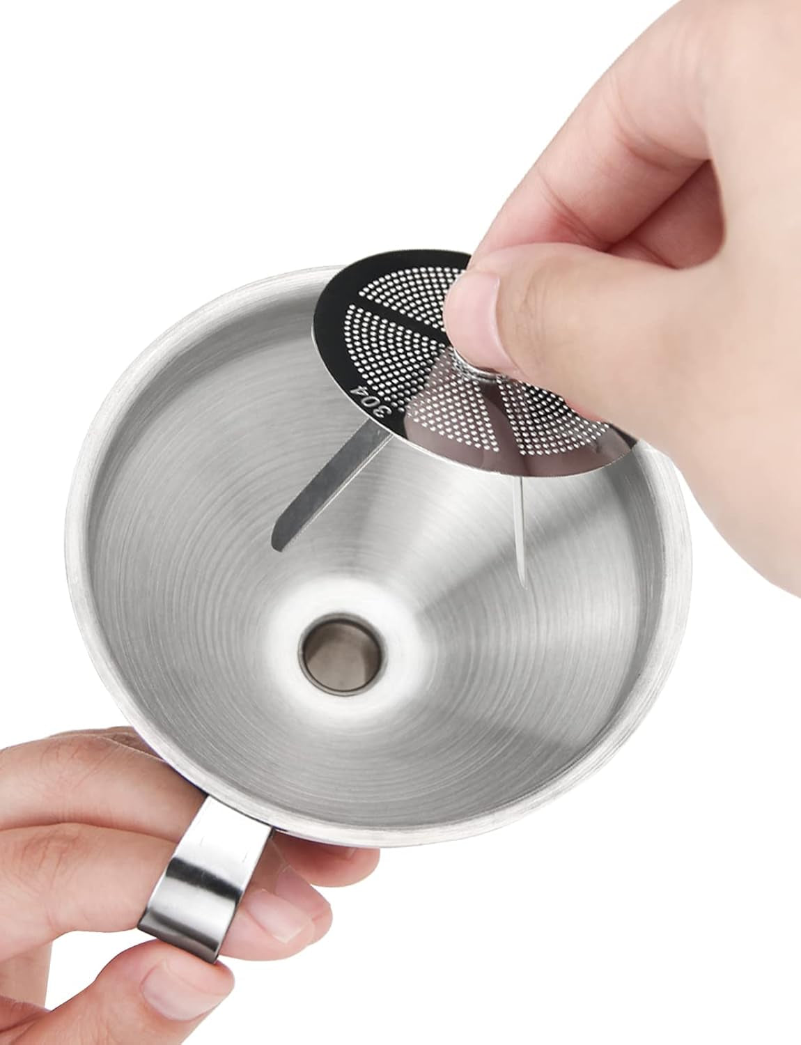 Resin Filter Funnel, Stainless Steel Funnel with Strainer & Brush | for Filtering and Recycling 3D Printer UV SLA/DLP/LCD Photosensitive Resins