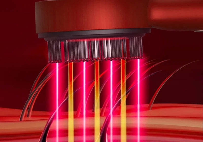 630nm red light reaching the follicle root