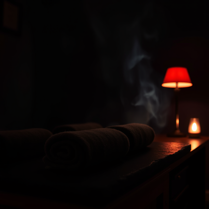 Red light therapy spa atmosphere